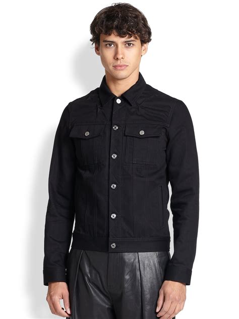 givenchy men's leather jacket|black Givenchy jean jacket men.